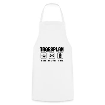 Tagplan - - Kochschürze - Weiß - Vorne - AI Model Male 185 dark (185cm)
