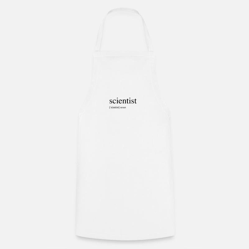 Scientist [pronounced] - Black Edit - Cooking Apron - white