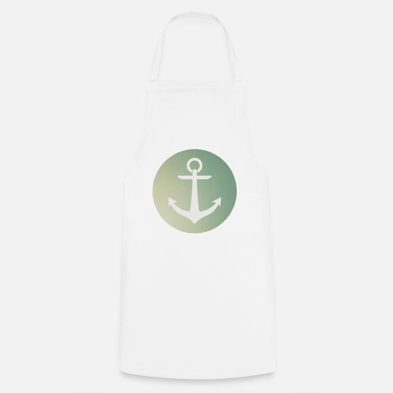 Anchor circular - Cooking Apron - white