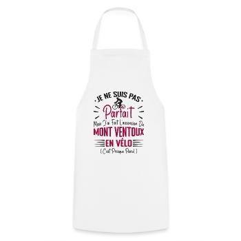 Parfait Mont Ventoux En Vélo Humour Vélo Cycliste - Tablier de cuisine - blanc - Devant - AI Model Male 185 dark (185cm)