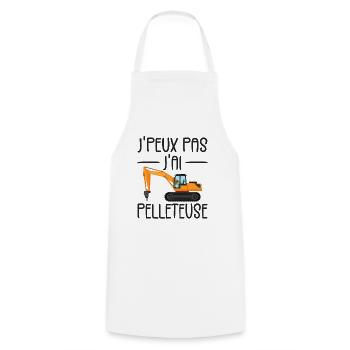 J'peux Pas J'ai Pelleteuse Cadeau Drôle Chantier - Tablier de cuisine - blanc - Devant - AI Model Male 185 dark (185cm)