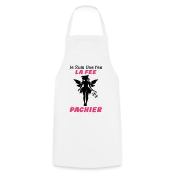 Je Suis Une Fee La Fee Pachier - Humour Cadeau - Tablier de cuisine - blanc - Devant - AI Model Male 185 dark (185cm)