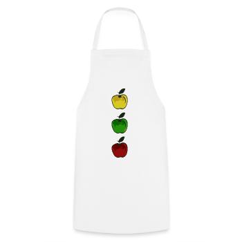 Pommes multicolores / pommes colorées - Tablier de cuisine - blanc - Devant - AI Model Male 185 dark (185cm)