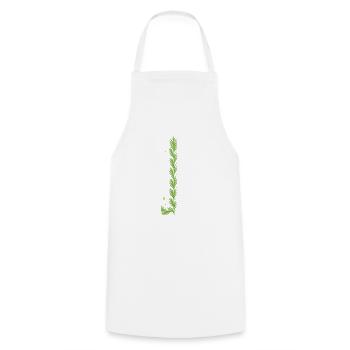 Vertical Christmas fern spiral - Cooking Apron - white - Front - AI Model Male 185 dark (185cm)