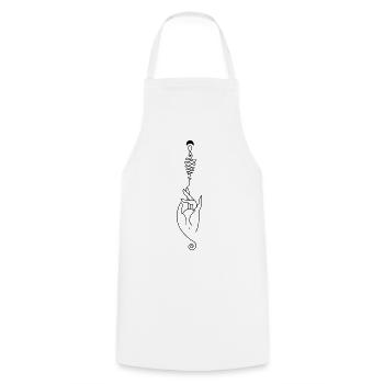 Creative Energy – Spiritual Creativity - Cooking Apron - white - Front - AI Model Male 185 dark (185cm)
