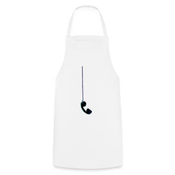 Telefon - Kochschürze - Weiß - Vorne - AI Model Male 185 dark (185cm)