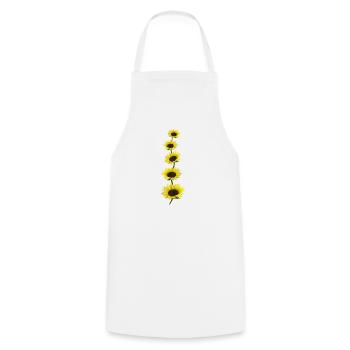 Sunflower Garland Flower Vine Flowers Vine - Cooking Apron - white - Front - AI Model Male 185 dark (185cm)