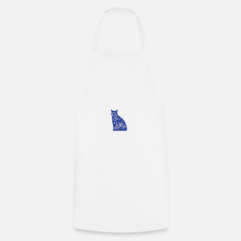 Katze - Kochschürze - Weiß