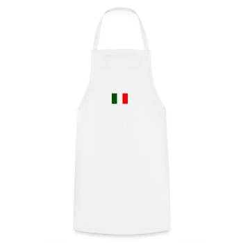 Drapeau italien brillant sur la poitrine - Tablier de cuisine - blanc - Devant - AI Model Male 185 dark (185cm)