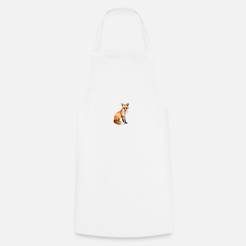 Fox with a plain background - Cooking Apron - white
