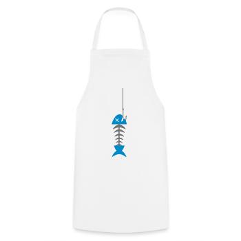 Poissons poissons des pêcheurs de poissons crâne s - Tablier de cuisine - blanc - Devant - AI Model Male 185 dark (185cm)