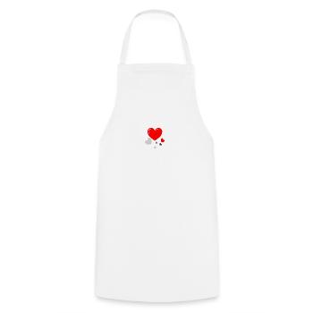 Valentine Heart - Cooking Apron - white - Front - AI Model Male 185 dark (185cm)