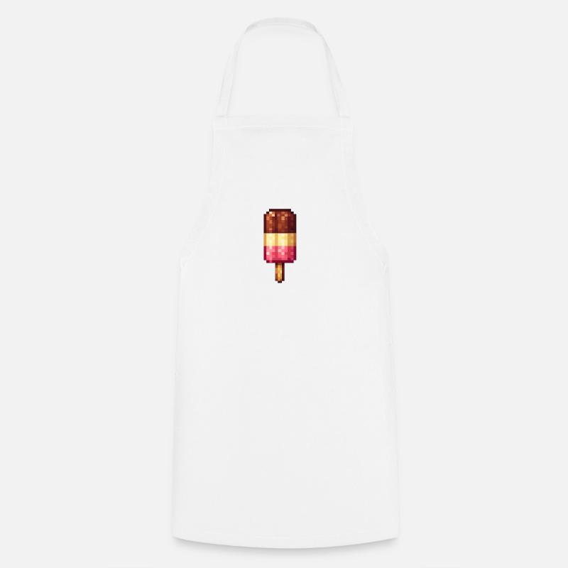 Retro Pixel Popsicles - Cooking Apron - white
