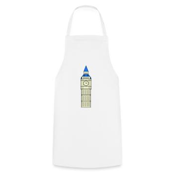 big ben design - Kochschürze - Weiß - Vorne - AI Model Male 185 dark (185cm)