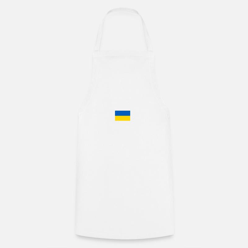 Ukraine Flag - Cooking Apron - white