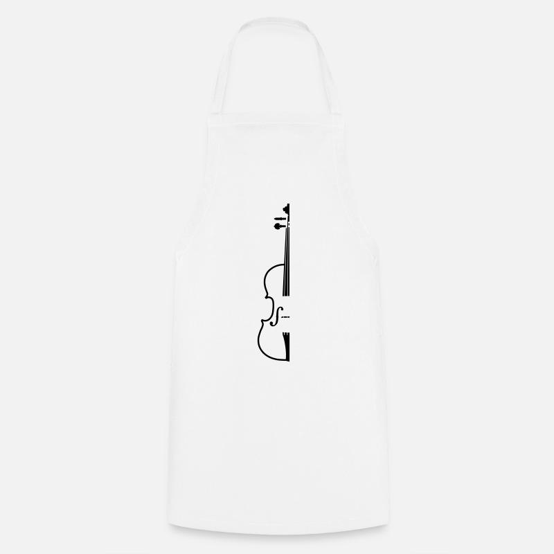 violon - Tablier de cuisine - blanc