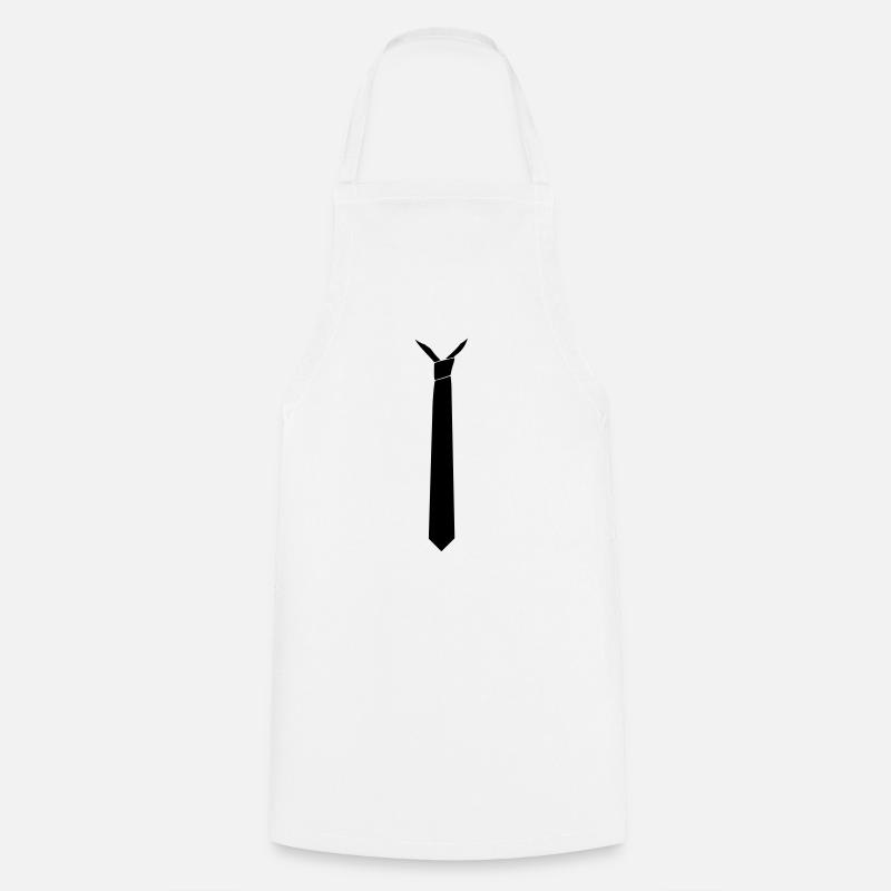 cravate style - Tablier de cuisine - blanc