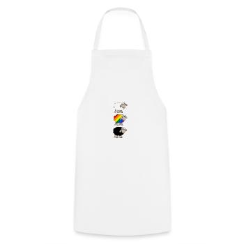 Regenbogen Schaf - Kochschürze - Weiß - Vorne - AI Model Male 185 dark (185cm)