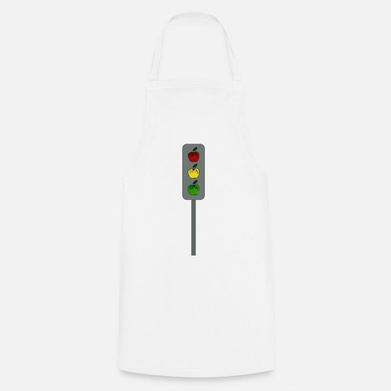 Pommes de feux de circulation - Tablier de cuisine - blanc