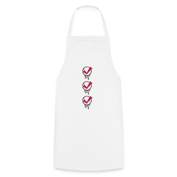3 hook stamp graffiti - Cooking Apron - white - Front - AI Model Male 185 dark (185cm)