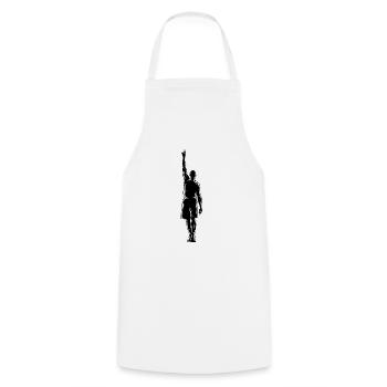 Basketball Legend Silhouette - Cooking Apron - white - Front - AI Model Male 185 dark (185cm)