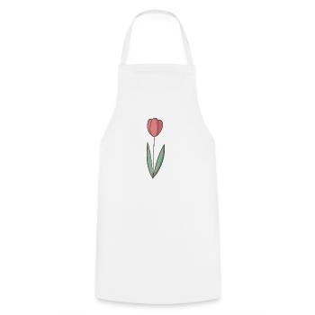 tulipe - Tablier de cuisine - blanc - Devant - AI Model Male 185 dark (185cm)