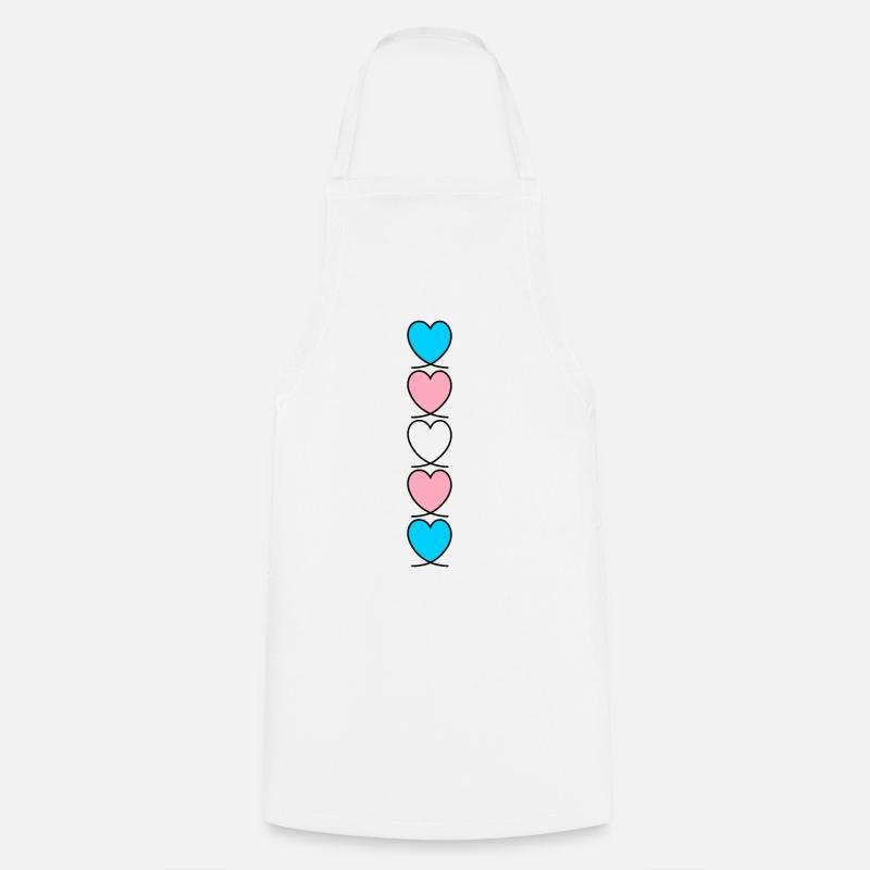 Cuore transgender Transessuale Trans* Cuore Trans - Grembiule da cucina - bianco