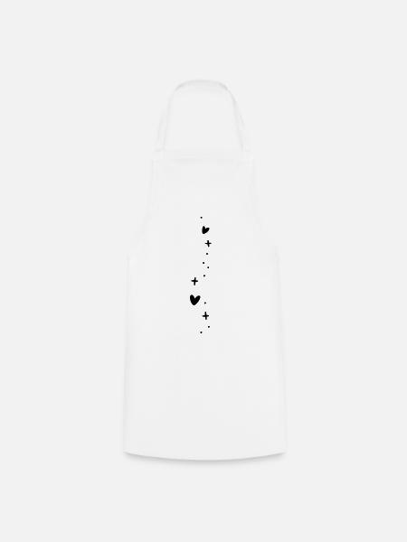 Sweet Hearts Star Decoration - Cooking Apron - white