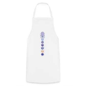 Spiritualität Meditation Heilige Geometrie Lotus - Kochschürze - Weiß - Vorne - AI Model Male 185 dark (185cm)