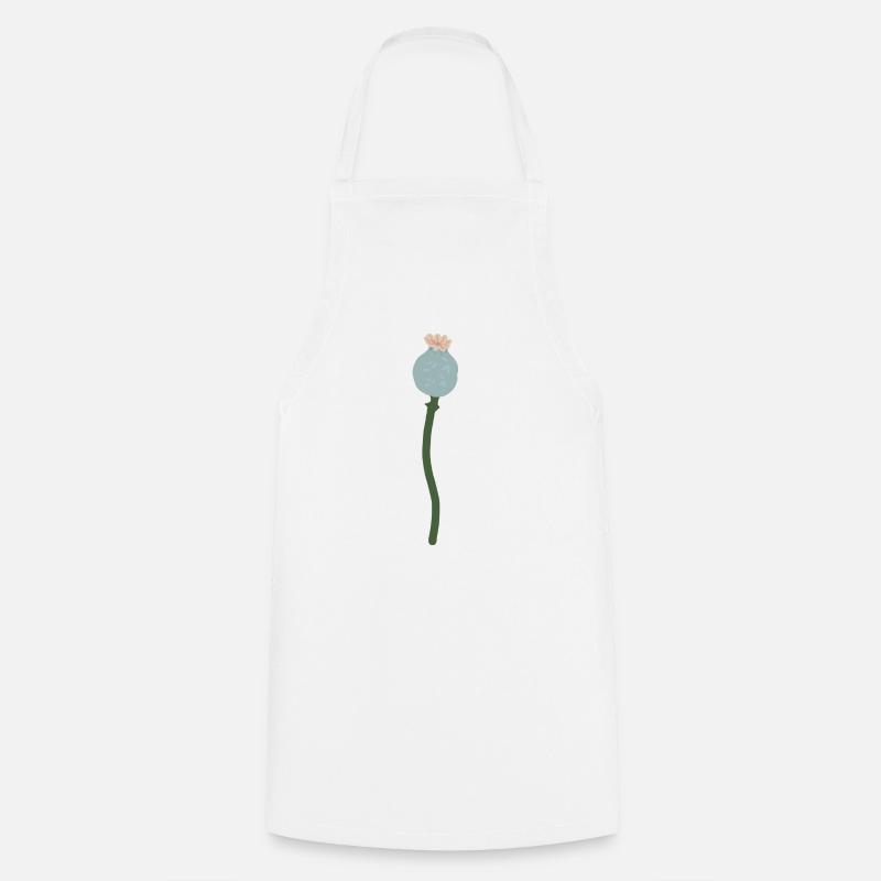 Poppy seed capsule - Cooking Apron - white