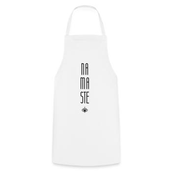 Namaste - Tablier de cuisine - blanc - Devant - AI Model Male 185 dark (185cm)