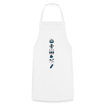 Winter sports - Cooking Apron - white - Front - AI Model Male 185 dark (185cm)
