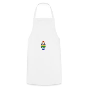 kill the bad vibes not animals - Cooking Apron - white - Front - AI Model Male 185 dark (185cm)