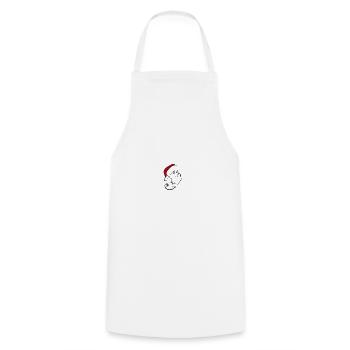 Découpe de barbe du Père Noël - Tablier de cuisine - blanc - Devant - AI Model Male 185 dark (185cm)