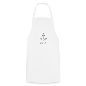 Moin Anker Motiv - Kochschürze - Weiß - Vorne - AI Model Male 185 dark (185cm)