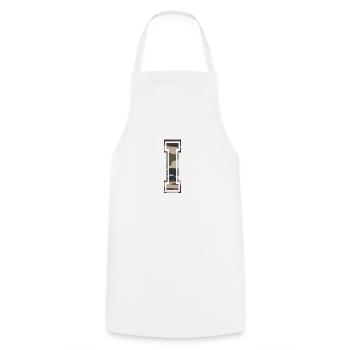 I, Monogram, Camouflage Green-Brown - Cooking Apron - white - Front - AI Model Male 185 dark (185cm)