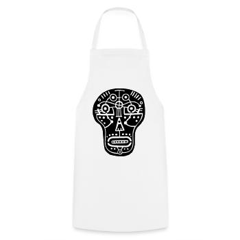Totenkopf I t-shirt - Cooking Apron - white - Front - AI Model Male 185 dark (185cm)