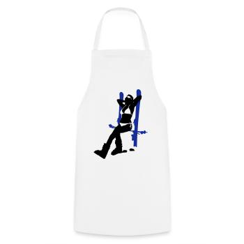 ski girl - Tablier de cuisine - blanc - Devant - AI Model Male 185 dark (185cm)