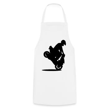 roller stunt - Cooking Apron - white - Front - AI Model Male 185 dark (185cm)