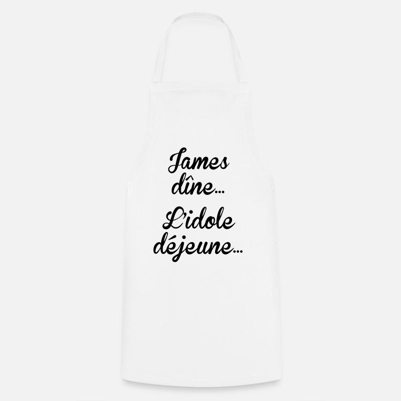 James dîne, l'idole déjeune - Tablier de cuisine - blanc