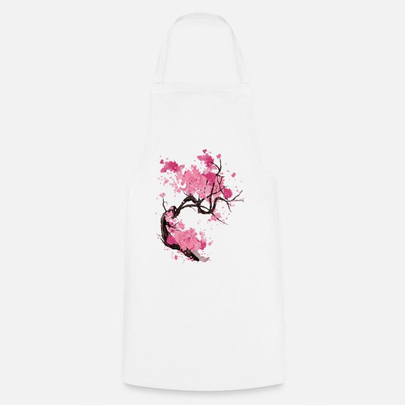 Arbre de Sakura - Tablier de cuisine - blanc