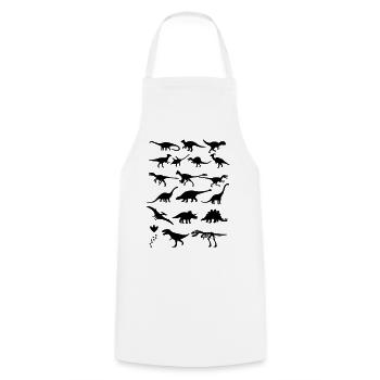 Dinosaurs - Cooking Apron - white - Front - AI Model Male 185 dark (185cm)