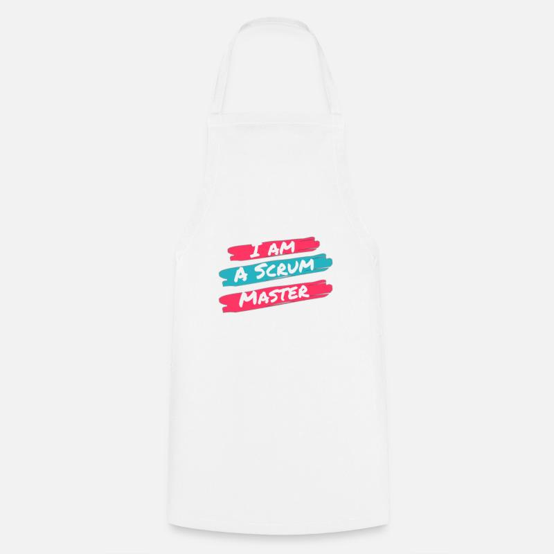 Handmade Scrum Master T-shirt - Cooking Apron - white