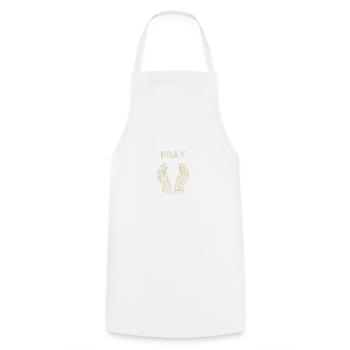 Priez l'Islam Allah La Mecque - Tablier de cuisine - blanc - Devant - AI Model Male 185 dark (185cm)