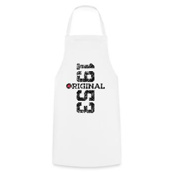 73RD BIRTHDAY ORIGINAL 1953 - Cooking Apron - white - Front - AI Model Male 185 dark (185cm)