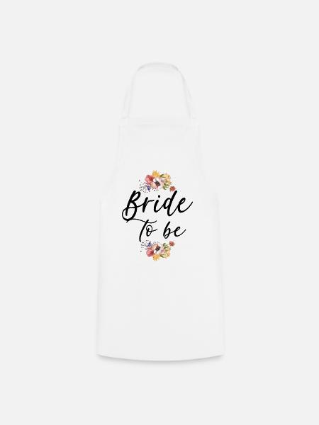 Braut Hochzeit Verlobung - Kochschürze - Weiß