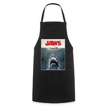 Der Weiße Hai Jaws Filmposter-Logo Mit Hai - Kochschürze - Schwarz - Vorne - AI Model Male 185 dark (185cm)