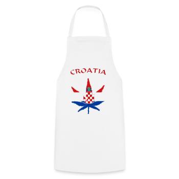 Croatia Flag Flagge Kroatien - Kochschürze - Weiß - Vorne - AI Model Male 185 dark (185cm)