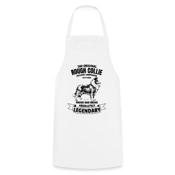 Légendaire Collie Dog Classic Retro Vintage - Tablier de cuisine - blanc - Devant - AI Model Male 185 dark (185cm)