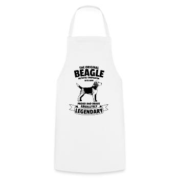 Légendaire Beagle Dog Classic Retro Vintage - Tablier de cuisine - blanc - Devant - AI Model Male 185 dark (185cm)
